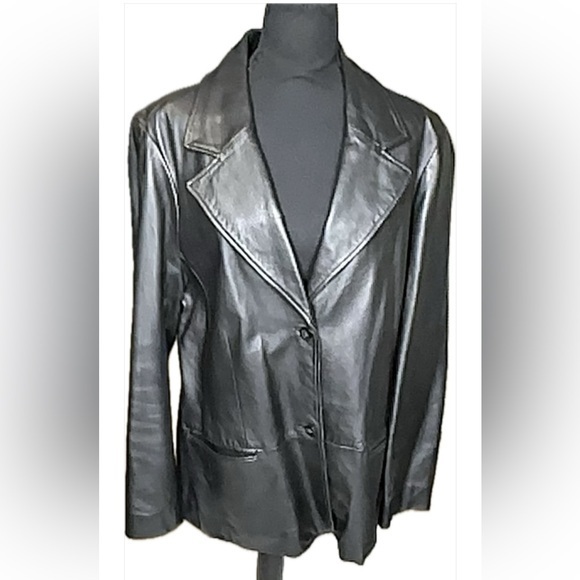 Old Navy Jackets & Blazers - Old Navy Women's Sleek Black Leather Jacket XXL